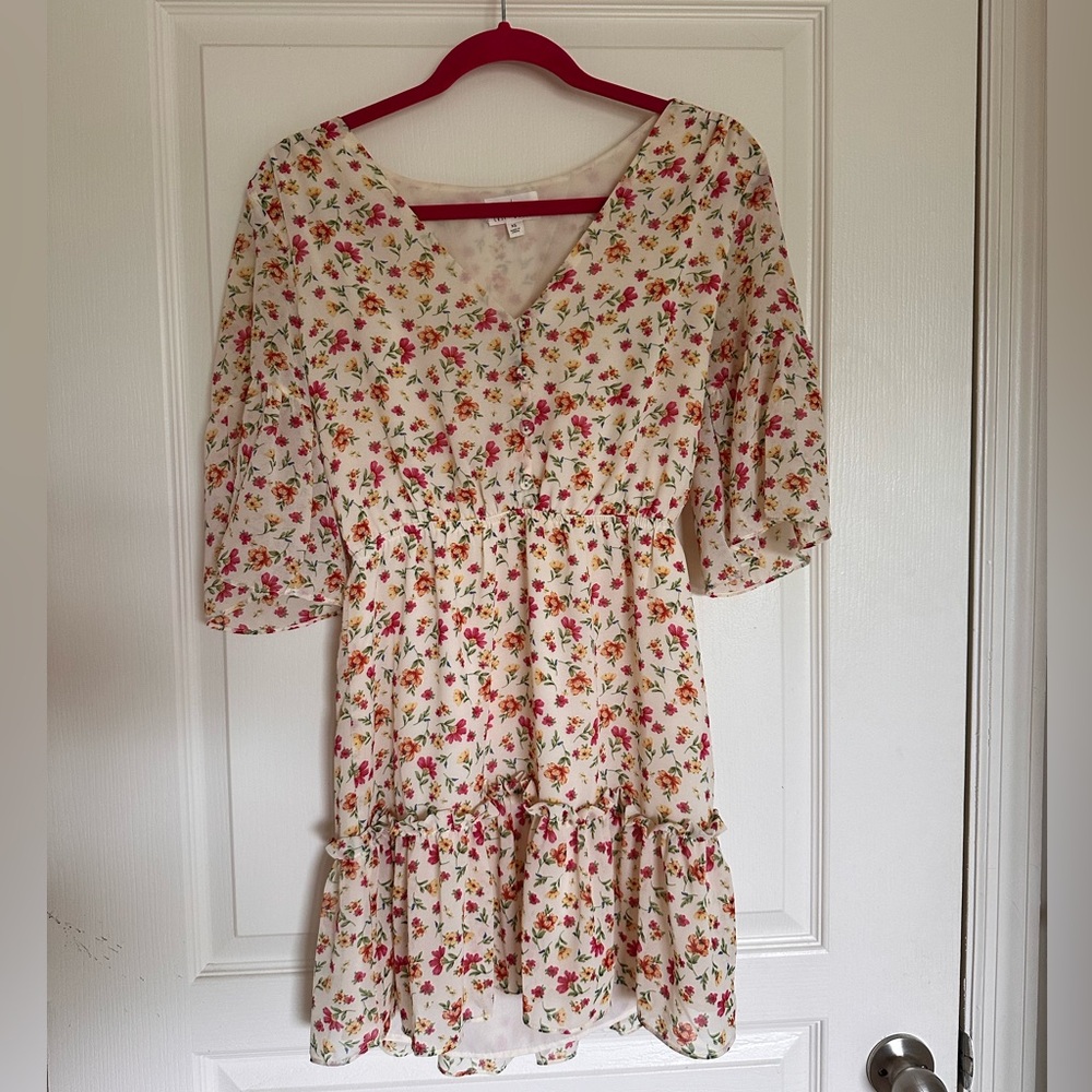 Lost + Wander Womens Floral Mini Dress XS